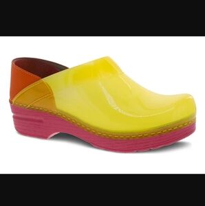 Dansko 41 bright plastic transparent clogs